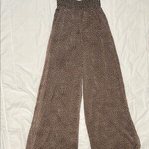 H&M Brown Patterned Wide-Leg Pants